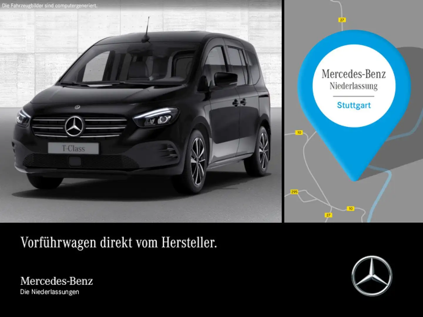 Mercedes-Benz T-Class T 180 d EDITION+PROGRESSIVE+Klimaautom+AHK+Navi Schwarz - 1