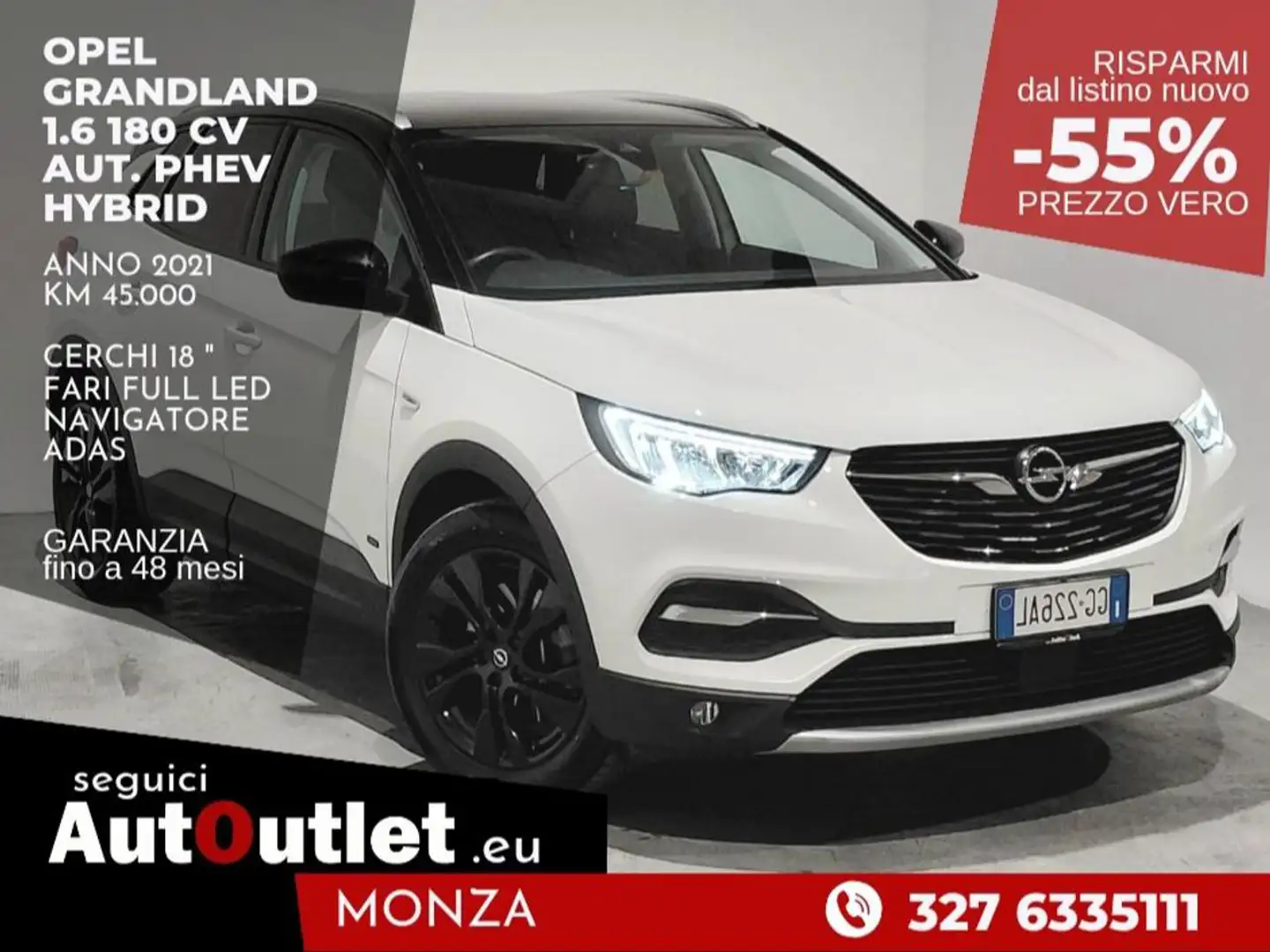 Opel Grandland X 1.6 Hybrid 180CV PHEV aut. 2WD Design PREZZO VER Bianco - 1