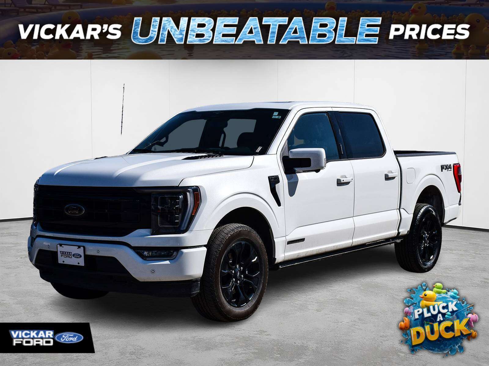 White 2023 Ford F-150 Pickup Truck Four-Wheel Drive Automatic