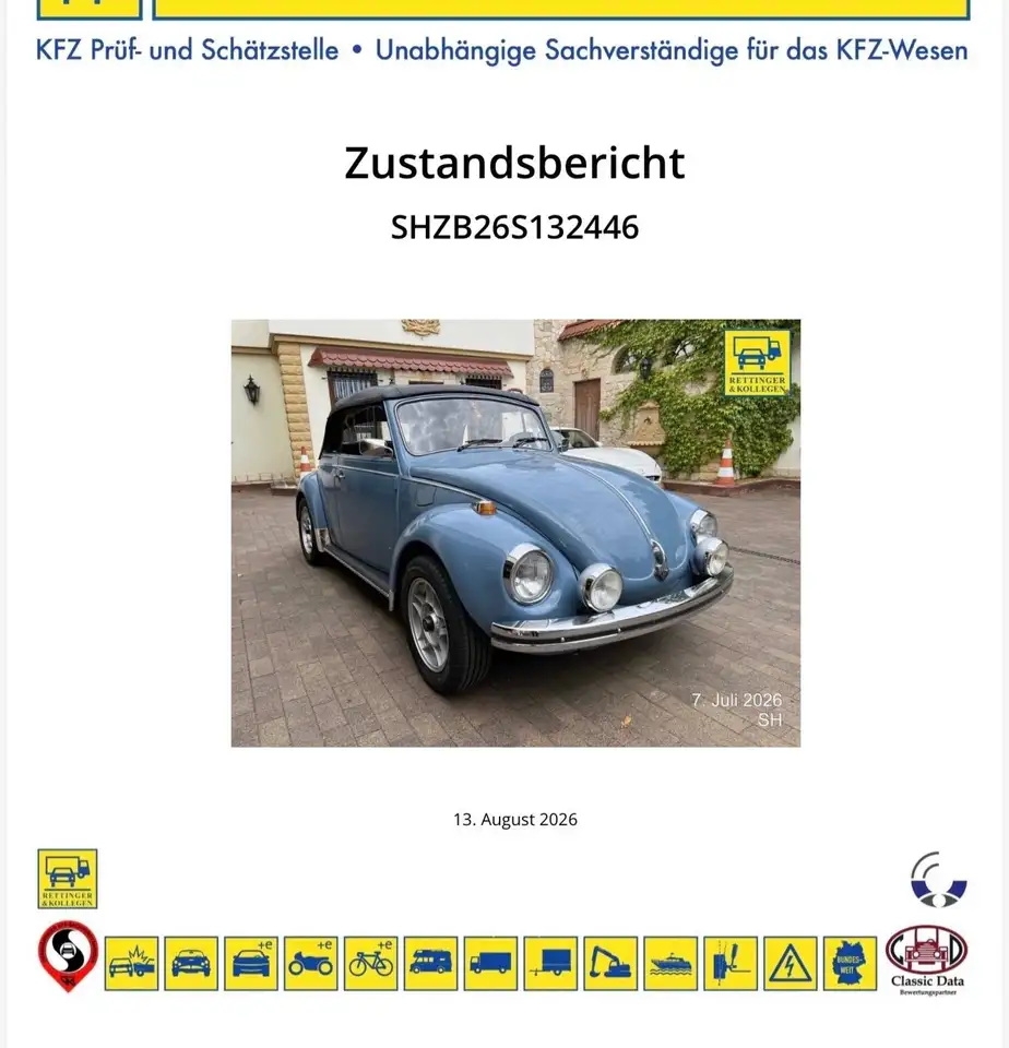 Volkswagen Käfer 1302 Cabriolet Original-Auslieferungsfarbe Solex-Doppelvergaser, Ölkühler, Sportsitze, H-Kennz. + Zustandsbericht, foto 2