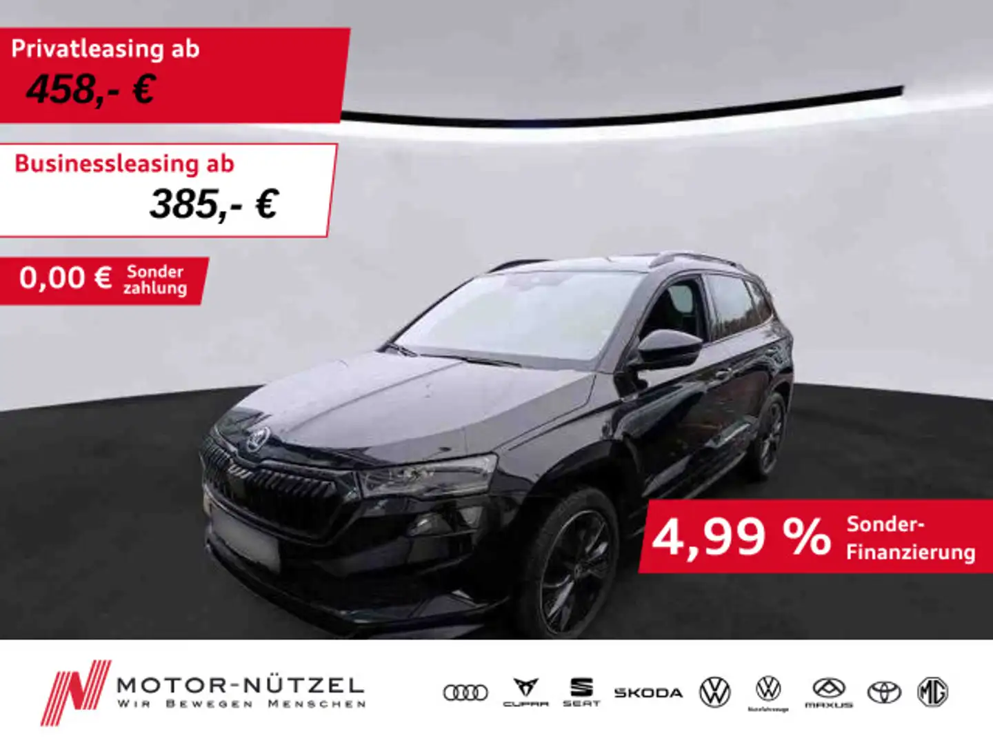 Skoda Karoq 2.0 TDI DSG 4x4 SPORTLINE BEAM+ACC+AHK+NAV Schwarz - 1