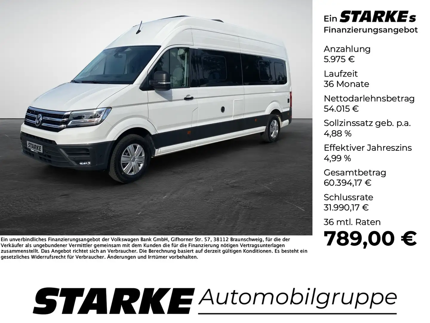 Volkswagen Crafter Grand California 680 3,5T 2.0 TDI Automatik Blanc - 1