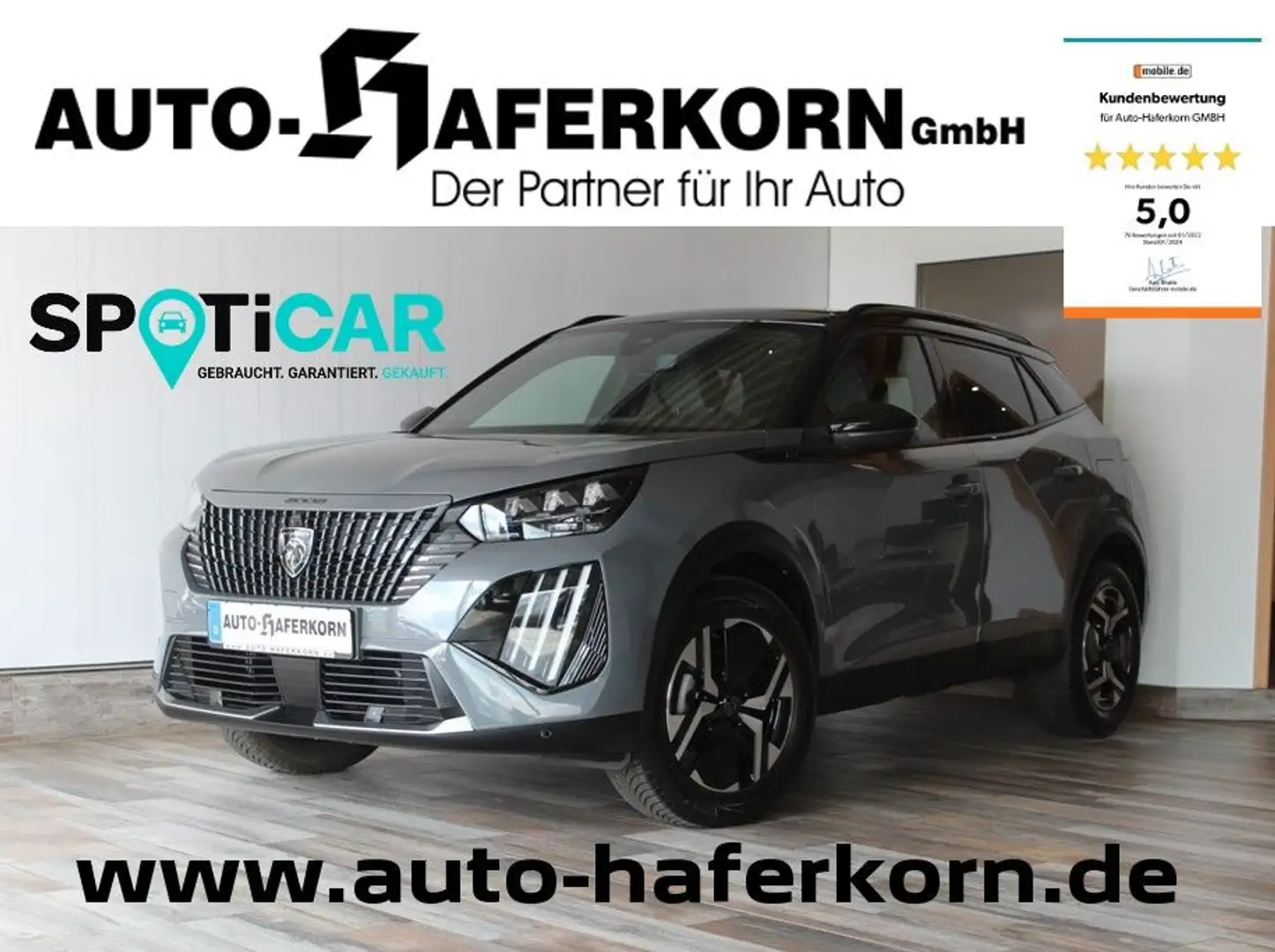 Peugeot 2008 GT PureTech 130 EAT8*ACC*GRIP*FULL-LED* Gris - 1