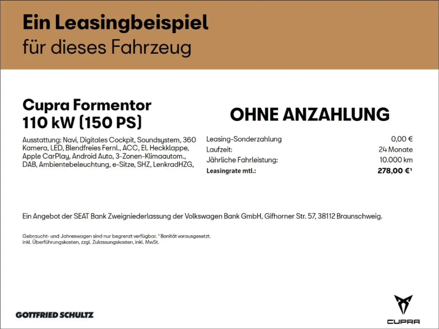 CUPRA Formentor eTSI DSG SITZHEIZUNG EINPARKHILFE NAVI KAMERA Schwarz - 2