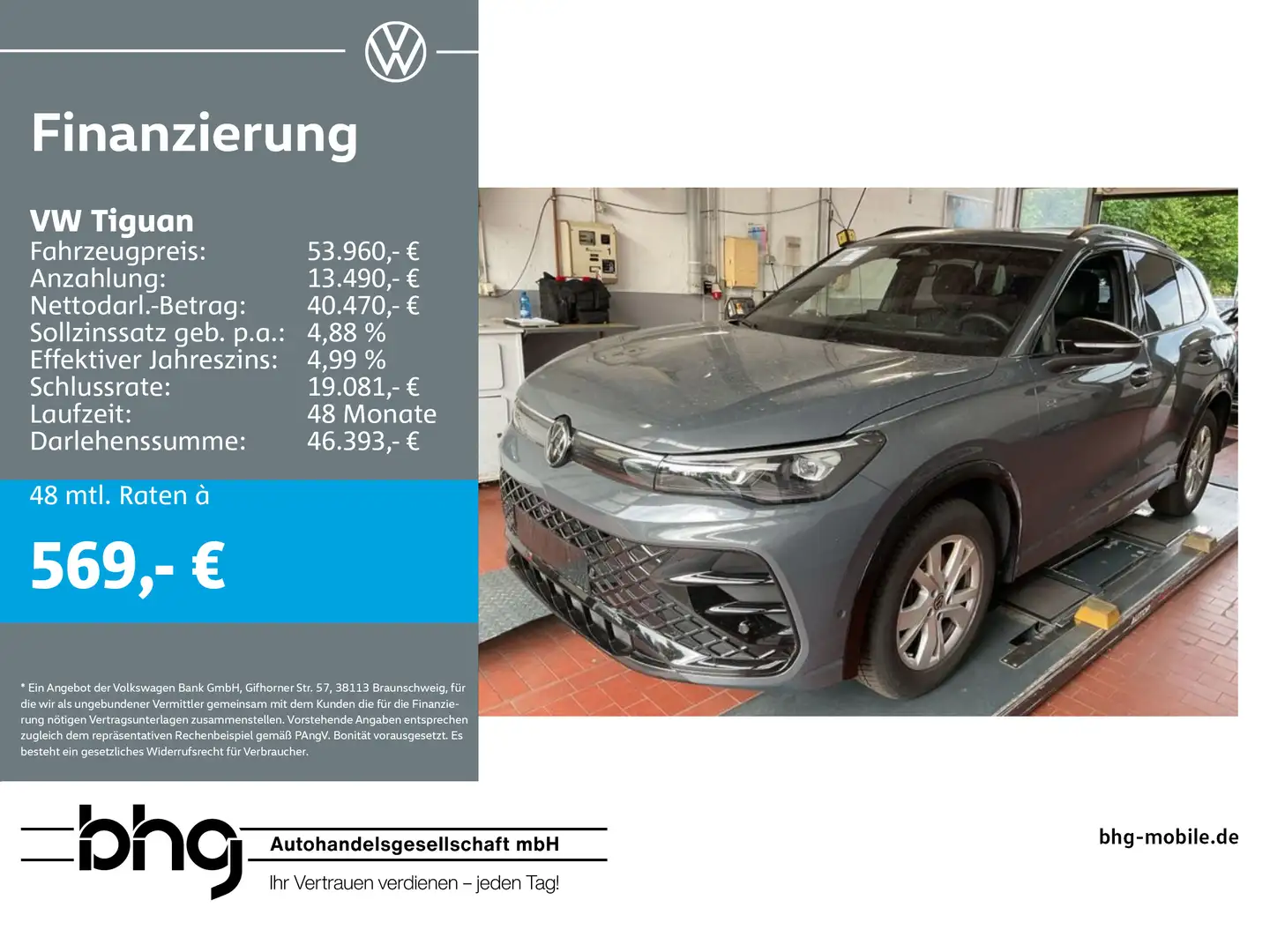 Volkswagen Tiguan 2.0 TDI DSG 4Motion R-Line Grau - 1