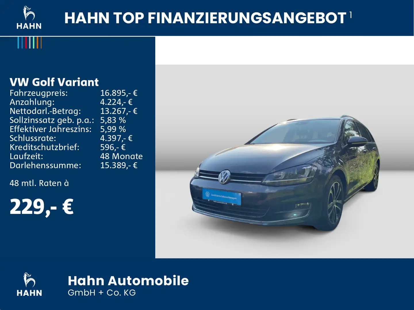 Volkswagen Golf Variant Golf VII Variant Allstar 1.4TSI DSG AHK Bi-Xenon Gris - 2