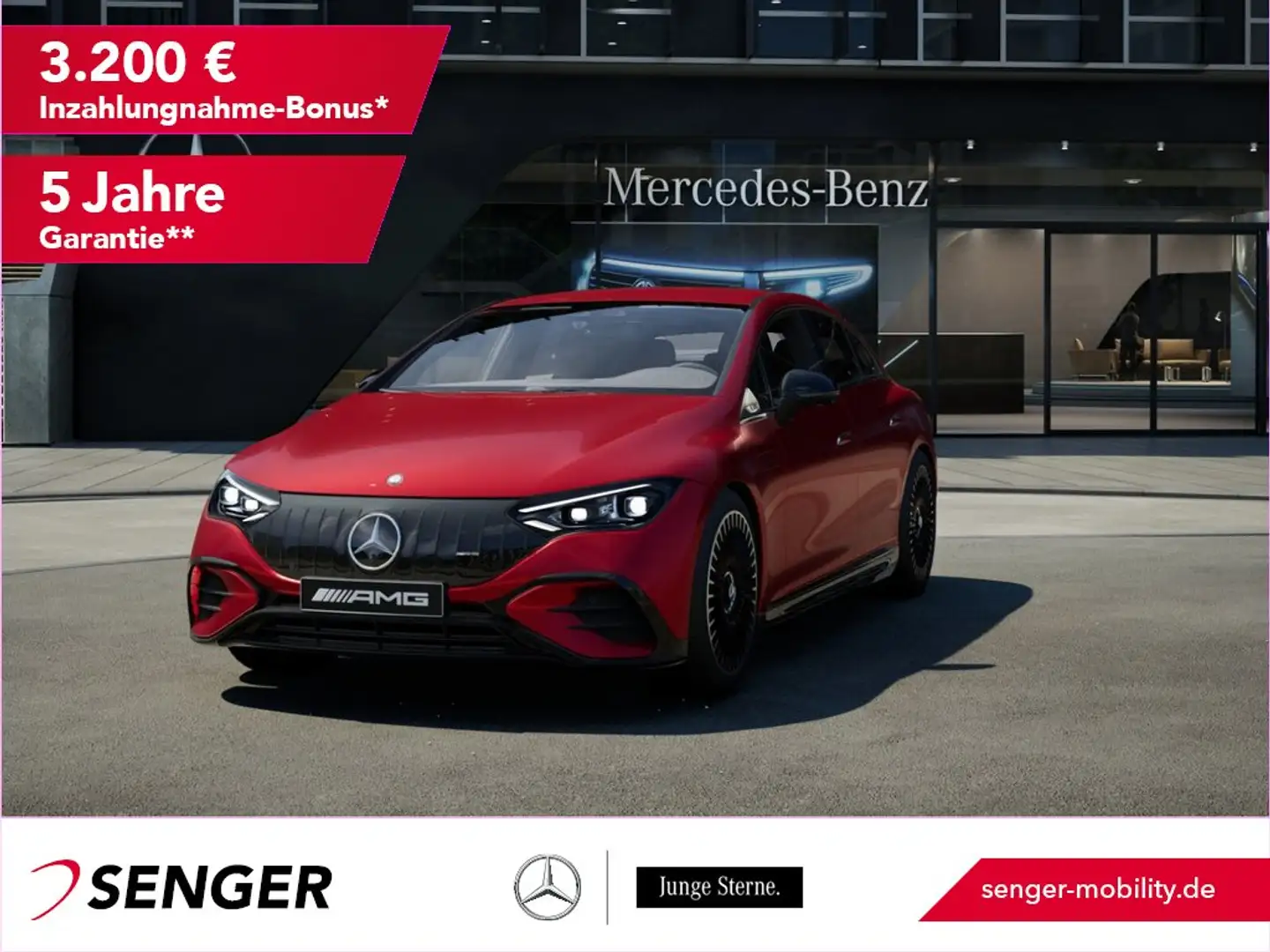Mercedes-Benz EQE 350 EQE 53 AMG 4M+ Distronic Digital-Light 360°-K. Roşu - 1