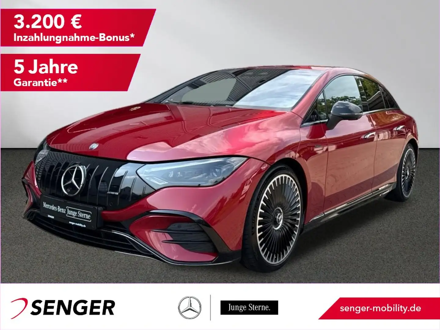 Mercedes-Benz EQE 53 AMG 4M+ Night Hyperscreen NP:139.500€ Červená - 1