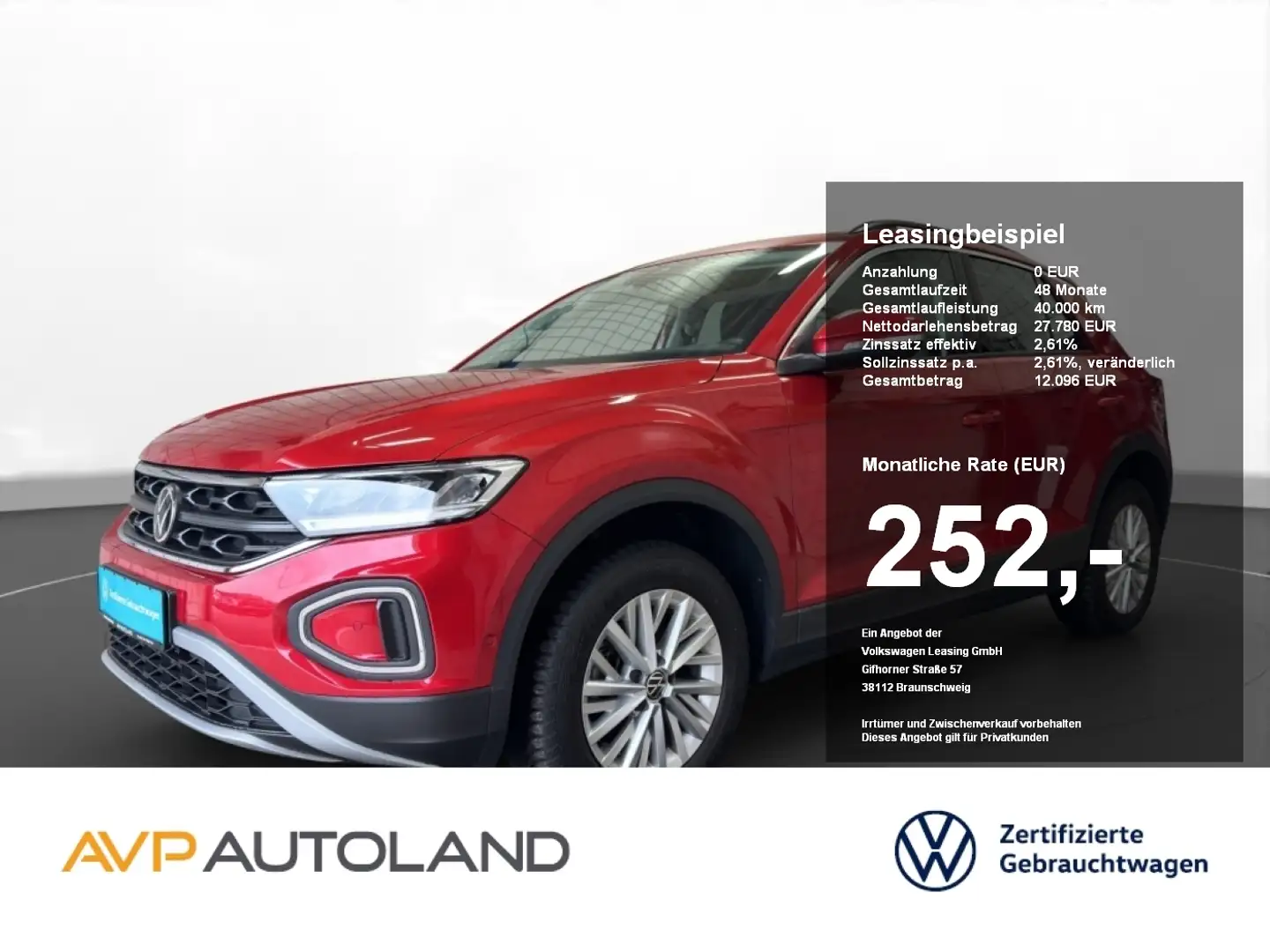 Volkswagen T-Roc 1.5 TSI DSG Life | NAVI | AHK | LED | Rot - 1