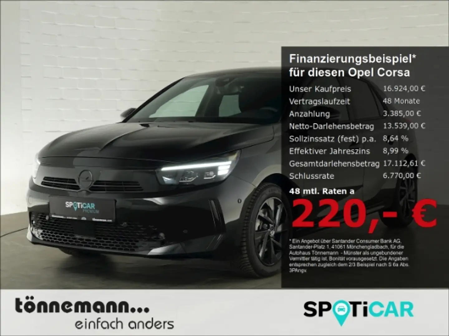 Opel Corsa F FACELIFT GS+LED MATRIX+NAVI+RÜCKFAHRKAMERA+SITZ- Schwarz - 1