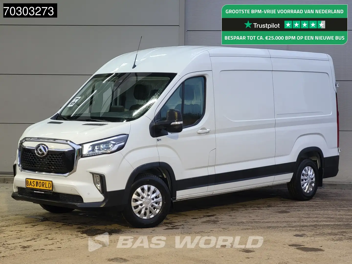 Maxus eDeliver 9 Elektrisch L3H2 WLTP 398km 89kWh Snelladen LED ACC Wit - 1
