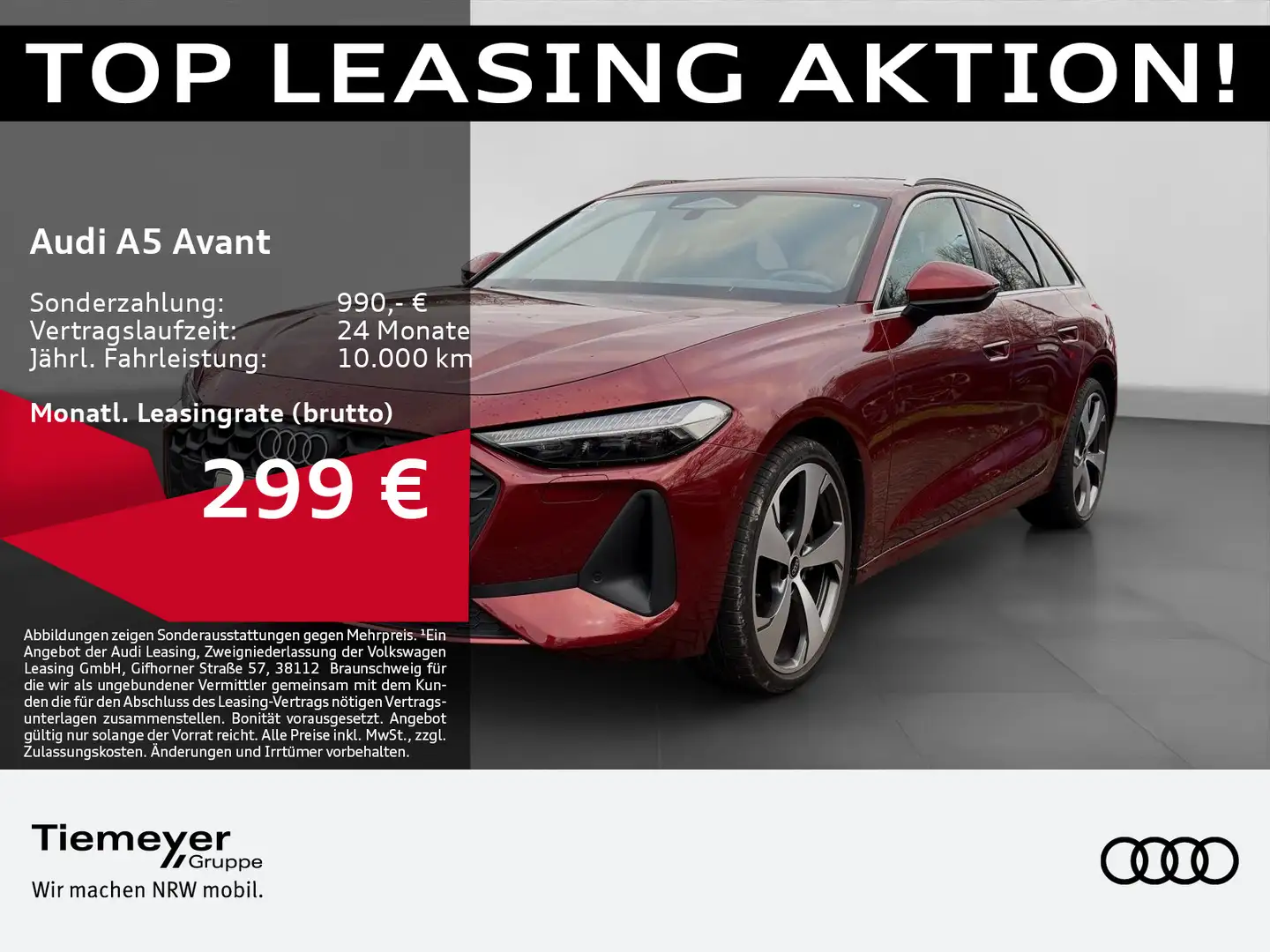 Audi A5 TFSI LM20 AHK LED+ AHK SPORTSITZE Rot - 1