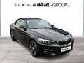 BMW 218 i CABRIO M SPORT LEDER NAVI BUSINESS GRA PDC HIFI Negro - thumbnail 3