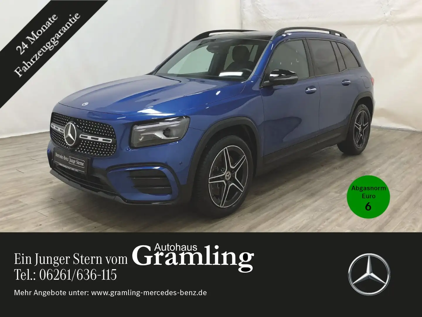 Mercedes-Benz GLB 250 4M AMG Standh*AHK*Pano*360°*Memory*Burme Blau - 1