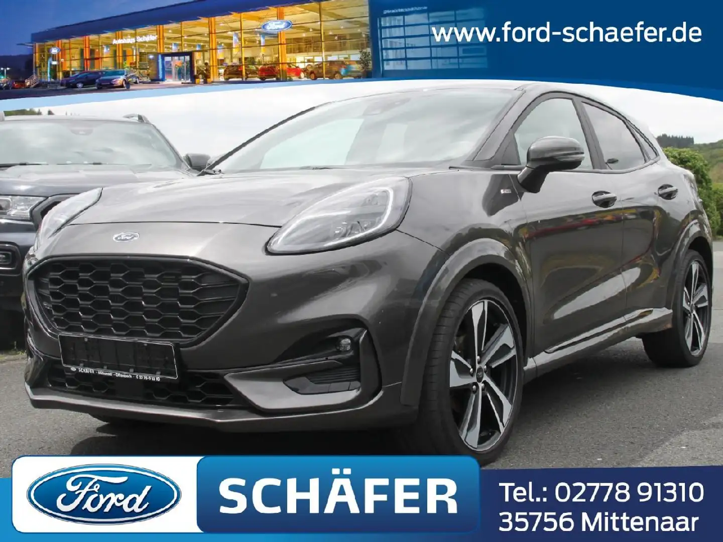 Ford Puma Hybrid ST-Line X+LED+SHZ+LHZ+LMF+NAVI+KLIMA+ Gris - 1