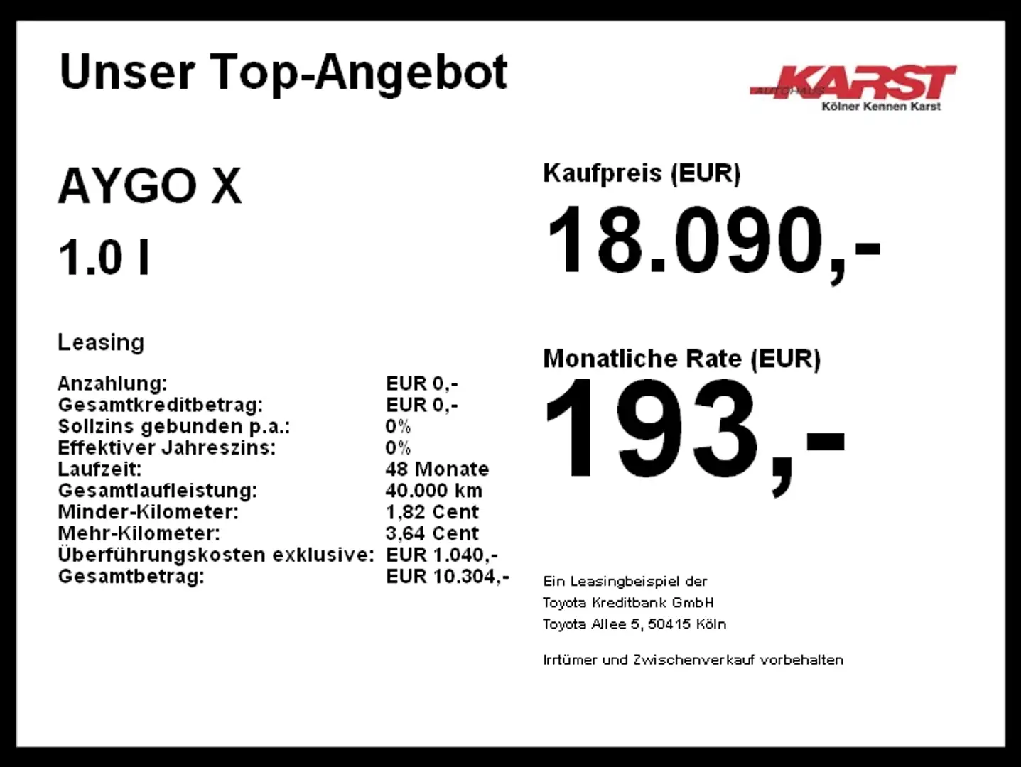 Toyota Aygo X 1.0 l Play 5 M/T ''SOFORT'' Android/Apple Weiß - 2
