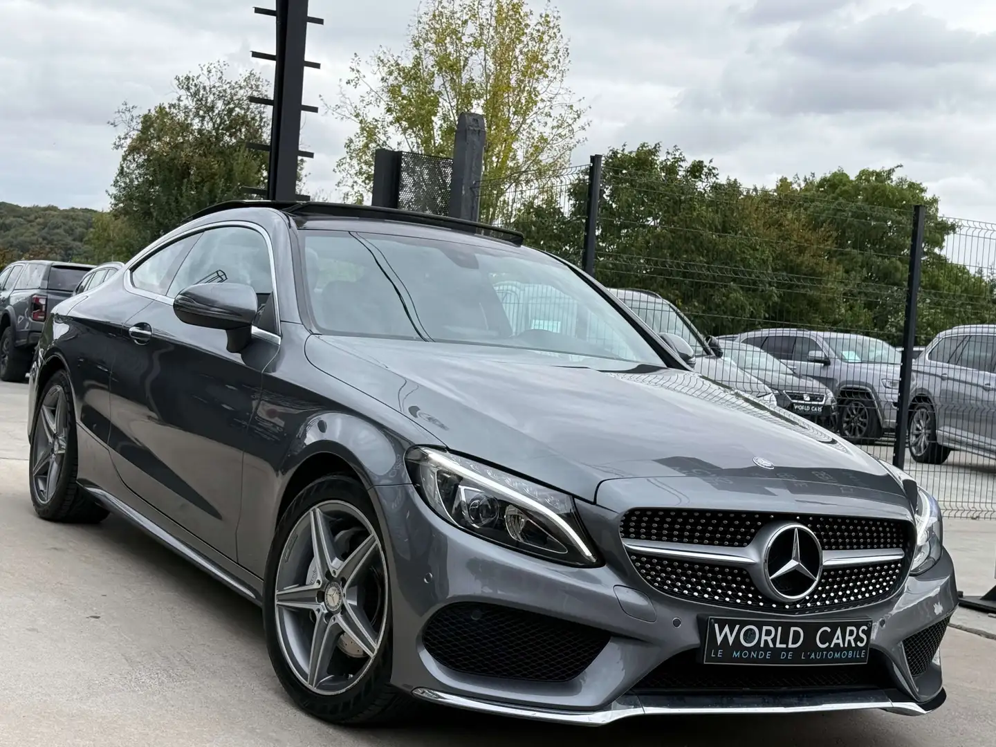 Mercedes-Benz C 180 i Coupe PACK AMG - TOIT PANO - NAVI - CAM - FULL Gris - 2