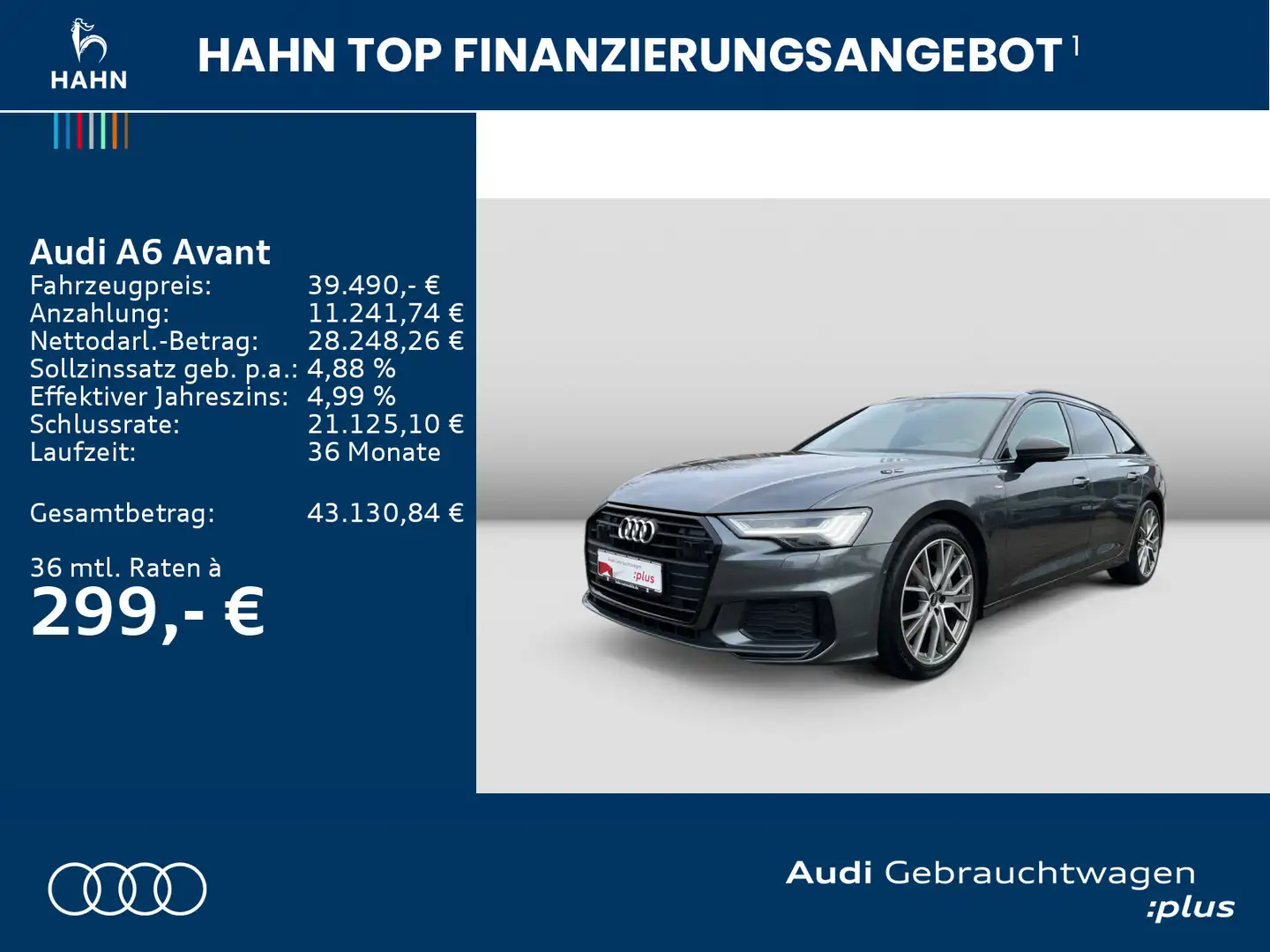 Audi A6 40 TDI S tronic sport B&O Pano Matrix Grau - 2