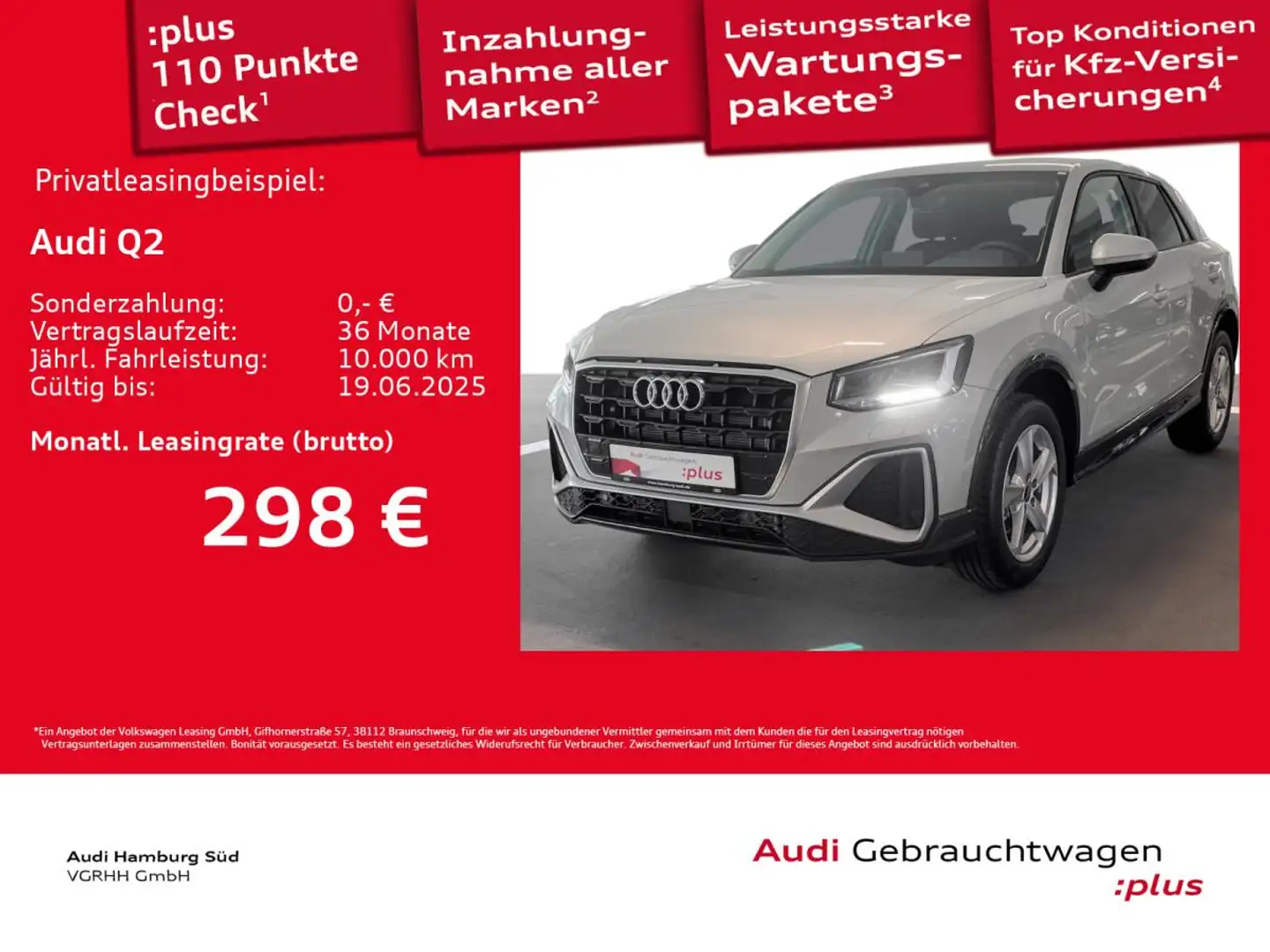 Audi Q2 35 TFSI S tronic S LINE/NAVI/VIRTUAL/ACC Silber - 1