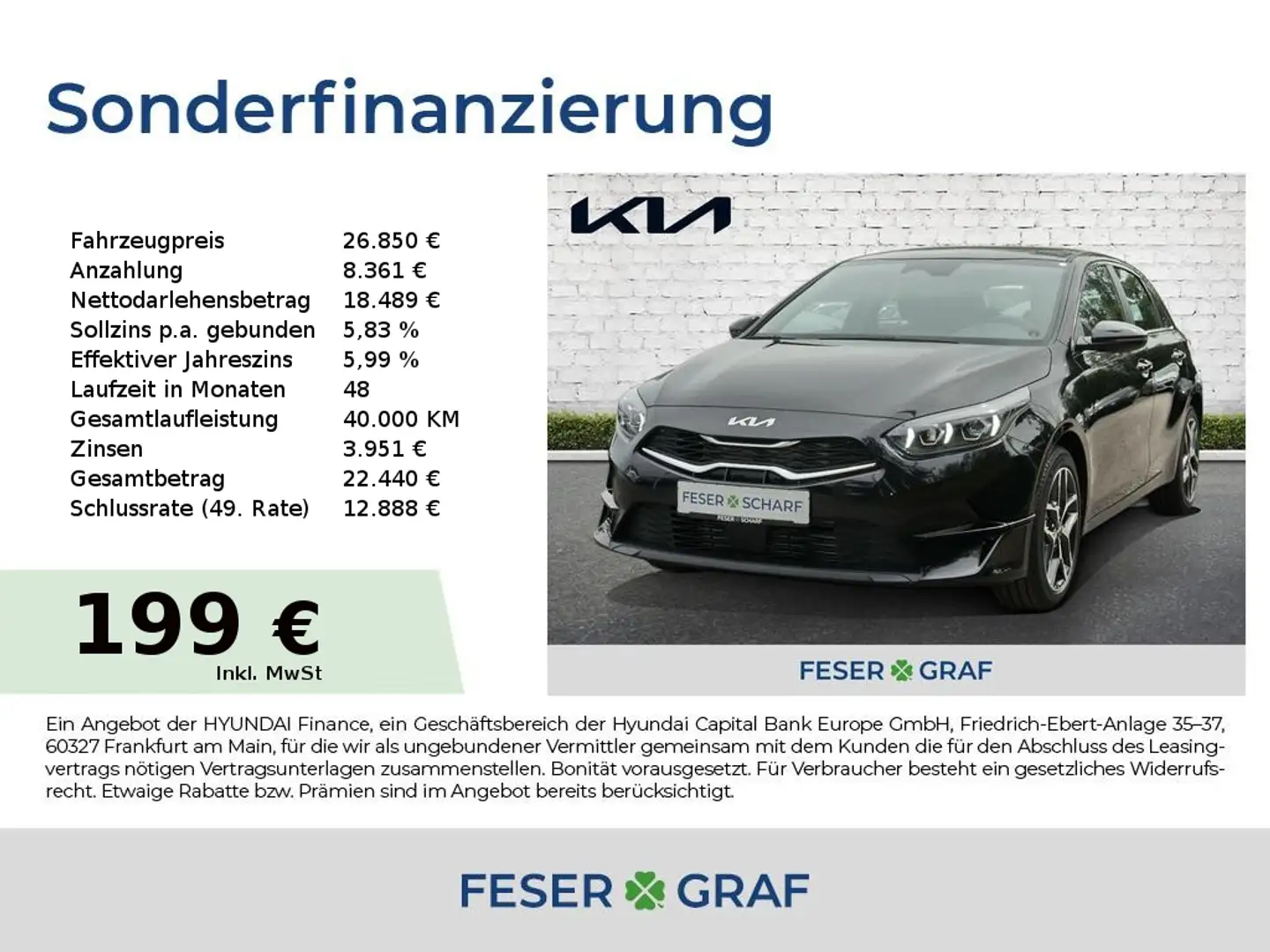 Kia Ceed / cee'd 1.5T DCT7 SPIRIT TECHNIK NAVI KAMERA UVM. Schwarz - 1