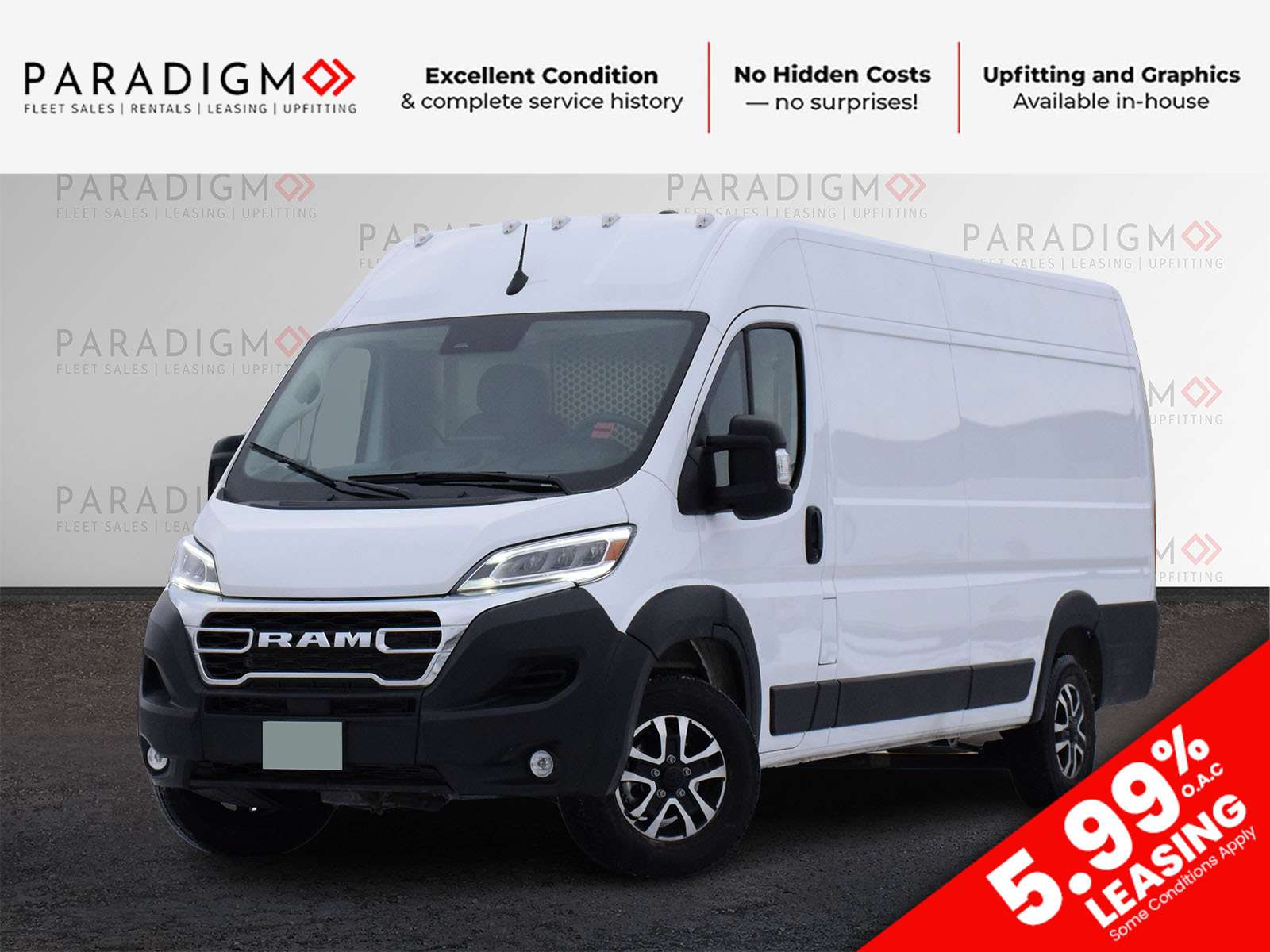 White 2025 RAM ProMaster Van 9-Speed Automatic