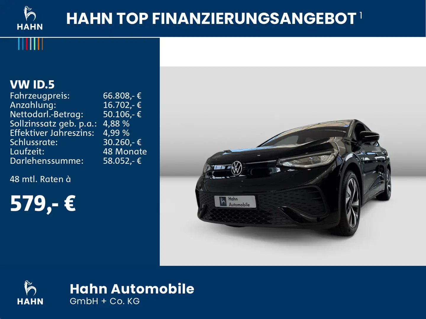 Volkswagen ID.5 Pro 210 kW (286 PS) 77 kWh AHK inkl. Winter Nero - 2