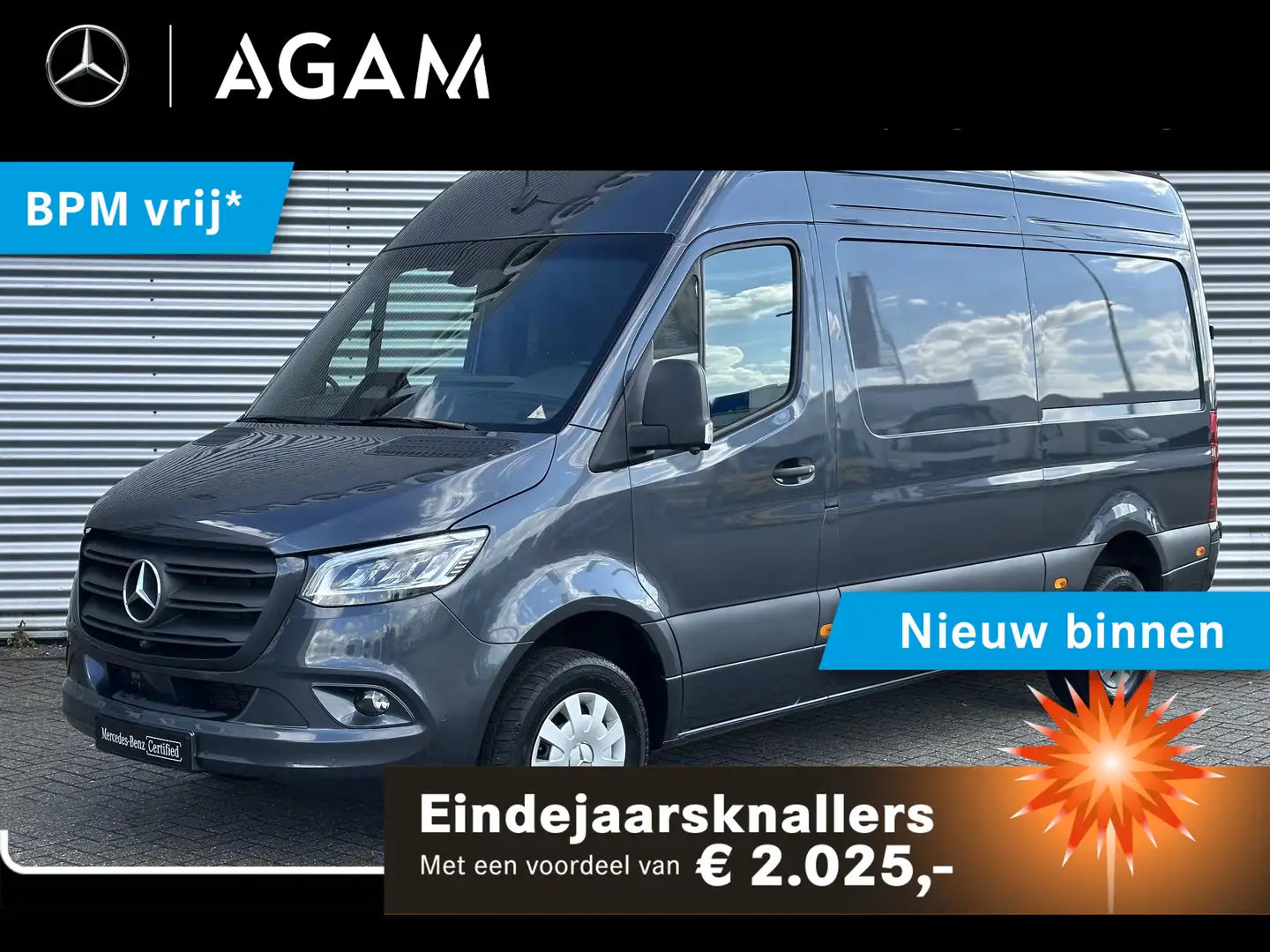 Mercedes-Benz Sprinter 317 CDI L2H2 Veel Opties Facelift Model Gris - 1