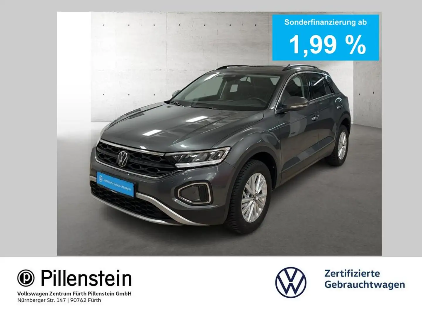 Volkswagen T-Roc LIFE 1.0 TSI LED NAVI APP-C. PDC Grau - 1