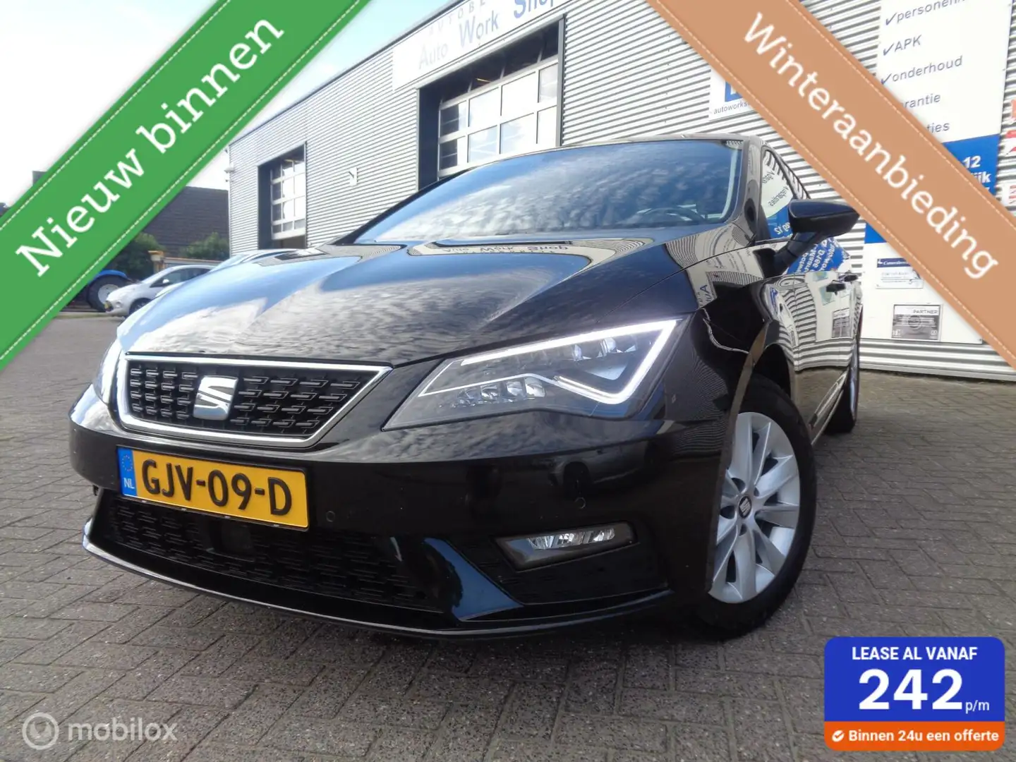 SEAT Leon 1.5 TSI 130pk Business Style/Airco/ECC/Cruise/Full Чёрный - 1