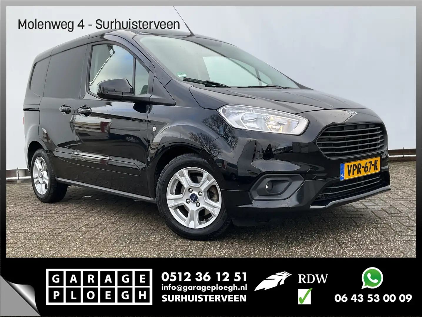 Ford Transit Courier 1.0 Nav Carplay Camera Stoelverw Trekh Limited Eco Zwart - 1
