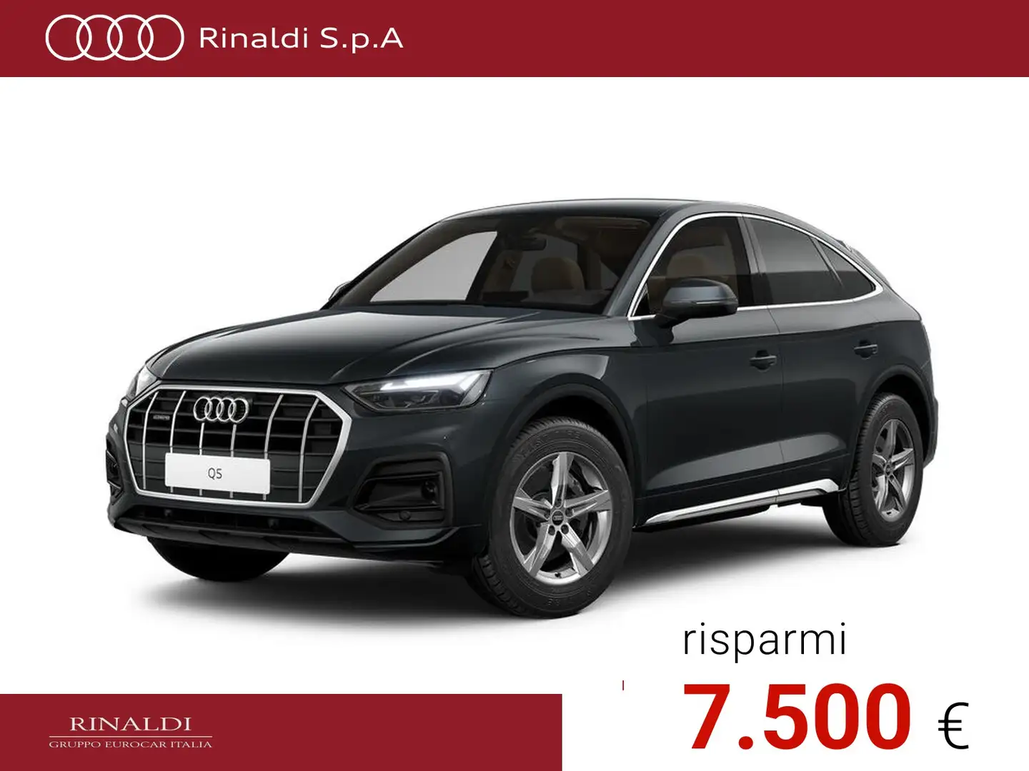 Audi Q5 sportback 40 2.0 tdi mhev 12v business advanced qu Grigio - 1