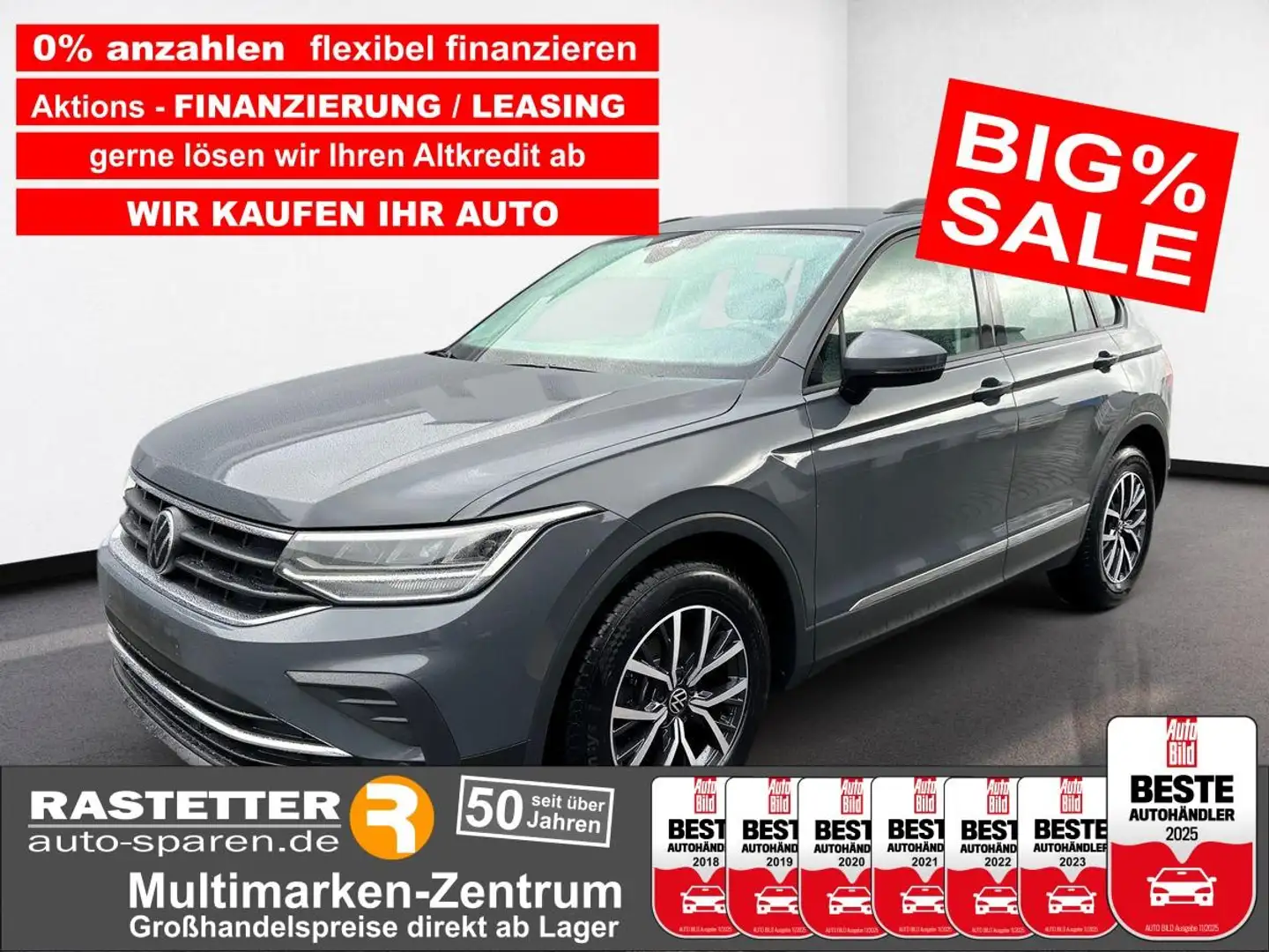 Volkswagen Tiguan TDI DSG Life Navi+ACC+ErgoActive+Massage+eHeckkl+W Grau - 1