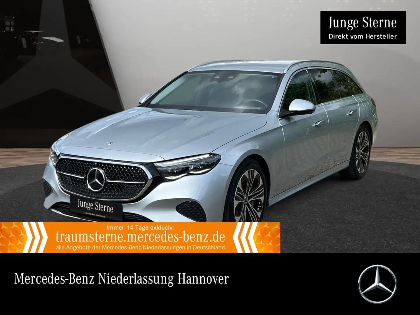 Mercedes-Benz E 300 de T 4M Hybrid Avantgarde Fahrass 360° AHK Silber - 1