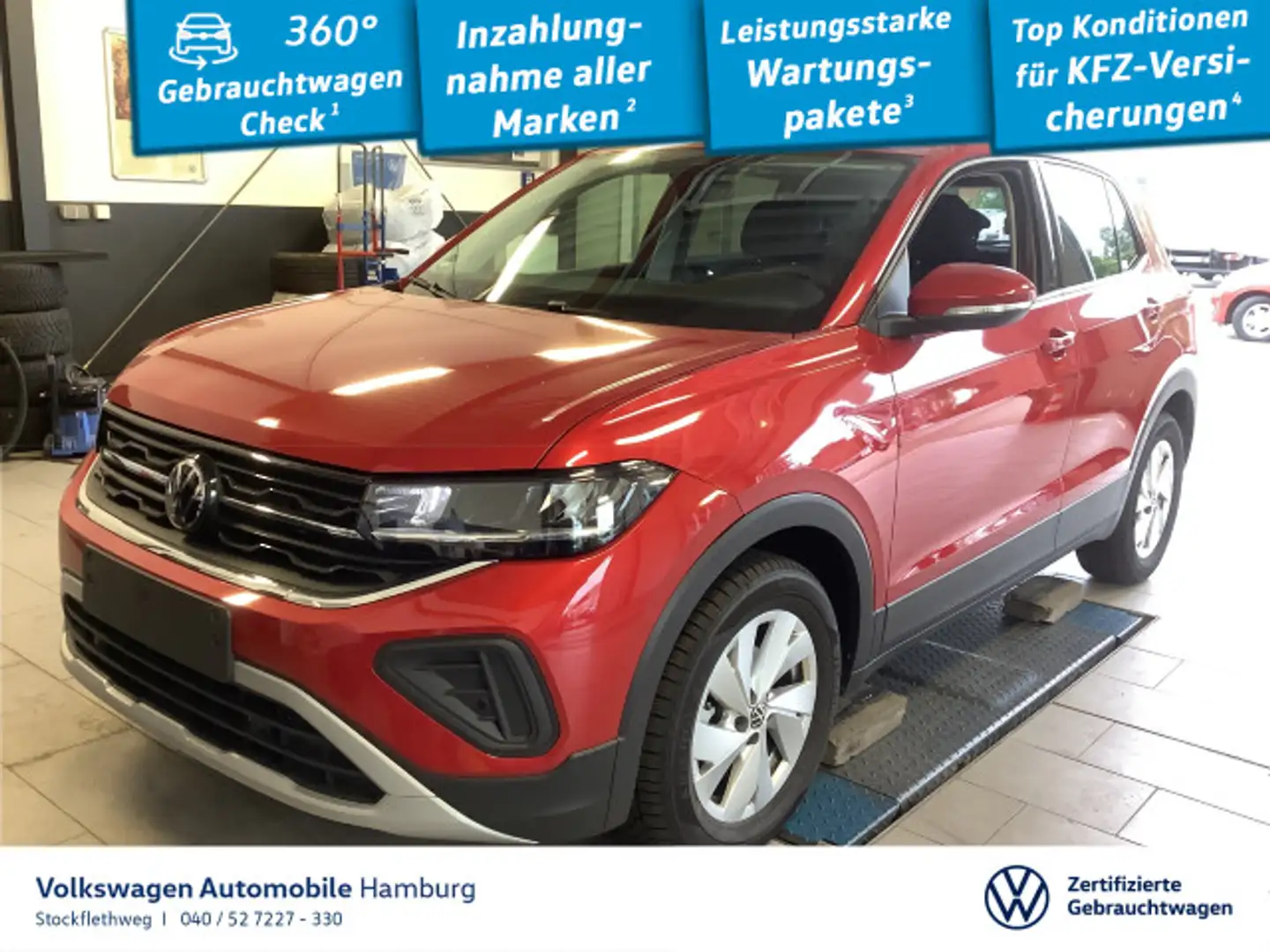 Volkswagen T-Cross 1.5 TSI Life DSG ACC Navi IQ.Drive Sthzg Rot - 1