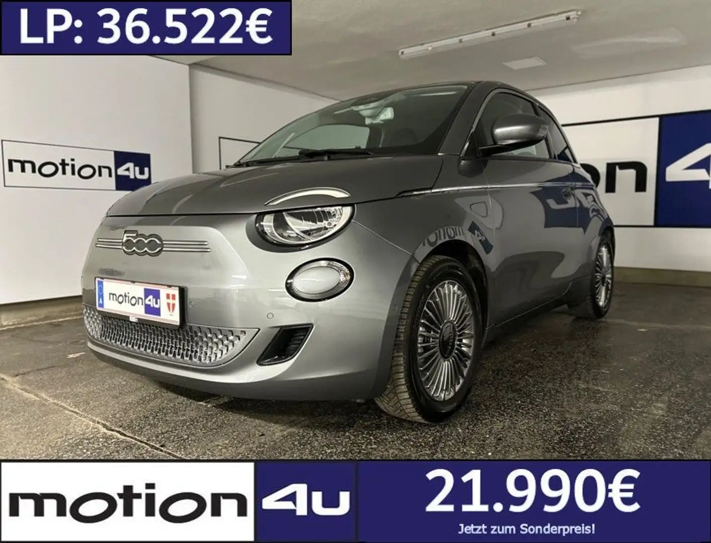 Fiat 500e 42kWh ICON STYLEPAKET SHZ RFK PDC KEYLESS SPURHAL Grau - 1