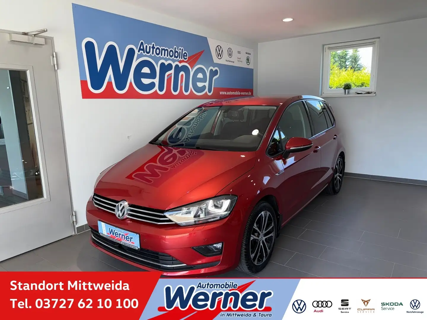 Volkswagen Golf Sportsvan Lounge 1.4TSI DSG AHK Navi Xenon GRA Rot - 1