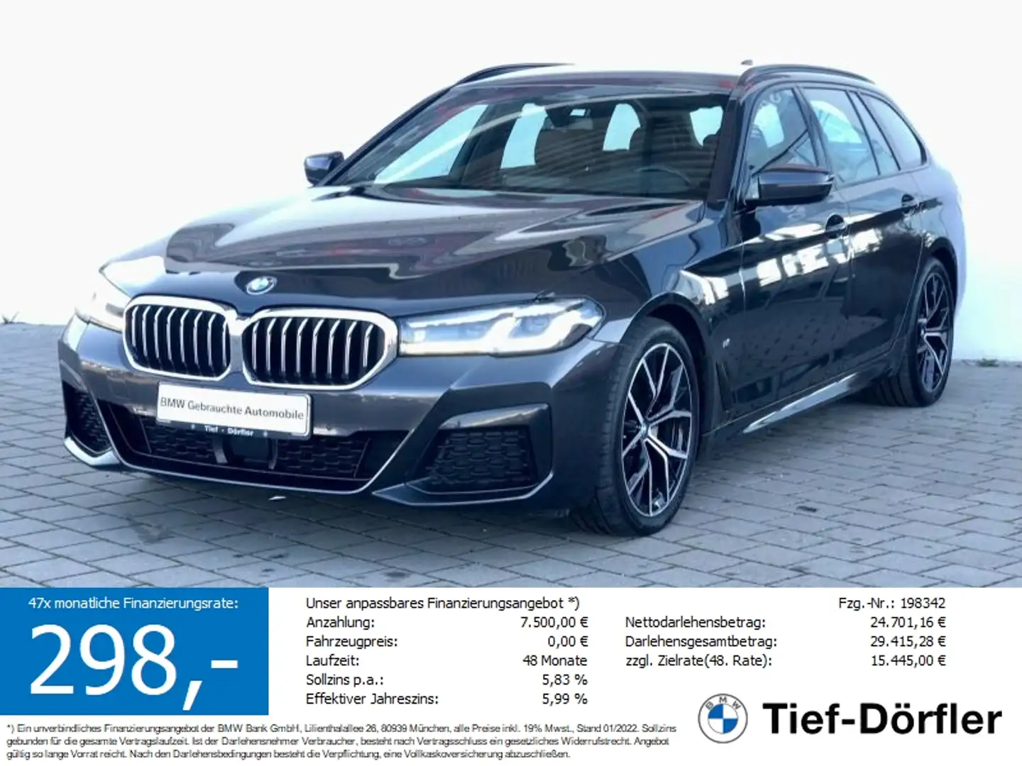 BMW 520 d SAG Tour M Sport ACC/HUD/LED+/4xAC/CAM/DAB Gris - 1