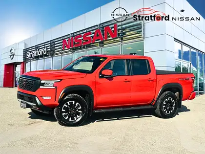 Red 2024 Nissan Frontier PRO-4X Crew Cab 4WD Pickup Truck Four-Wheel Drive 9-Speed Automatic