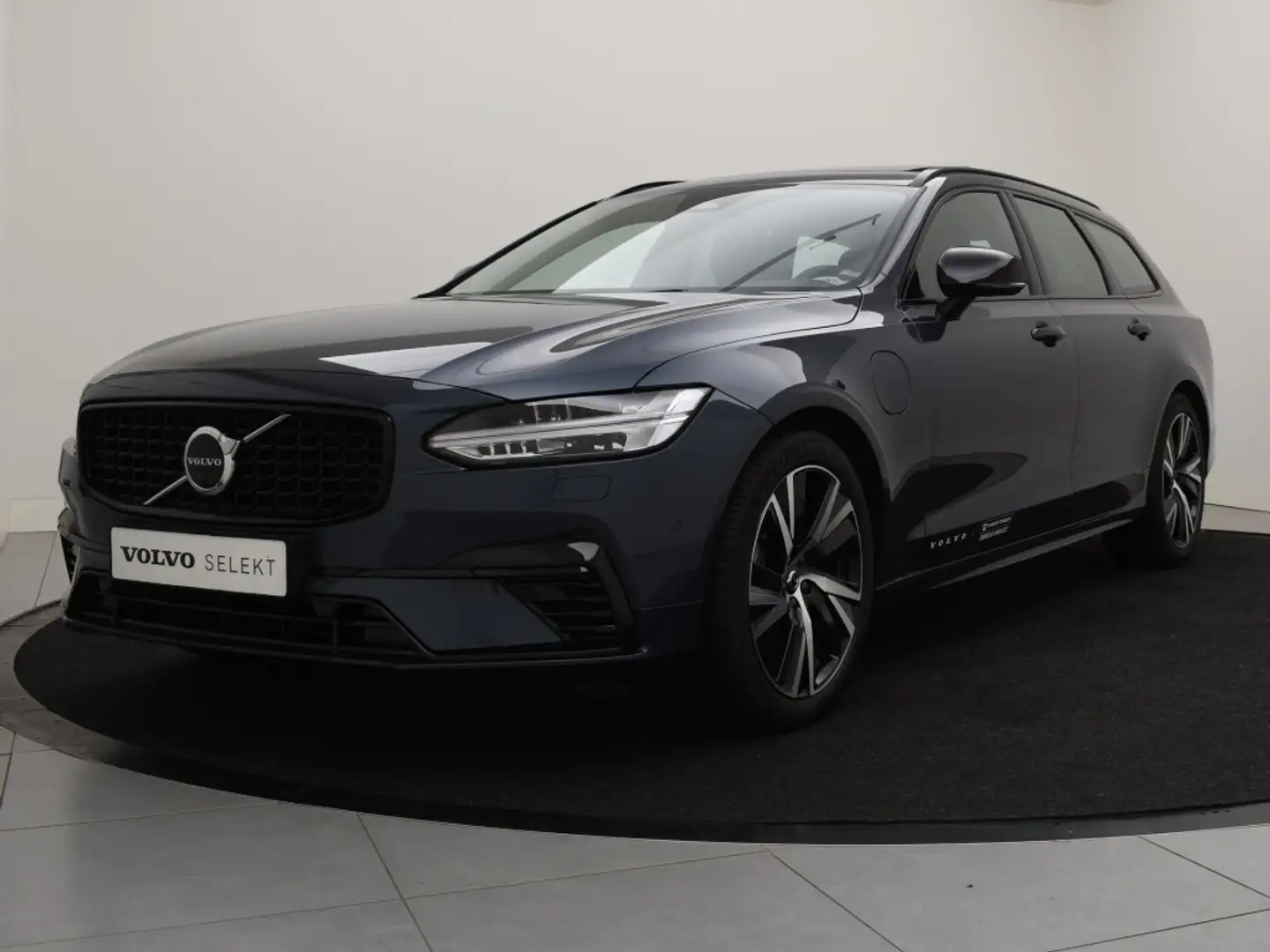 Volvo V90 T6 PLUG-IN HYBRID ULTIMATE DARK SCHUIFDAK 360GR CA Blauw - 2