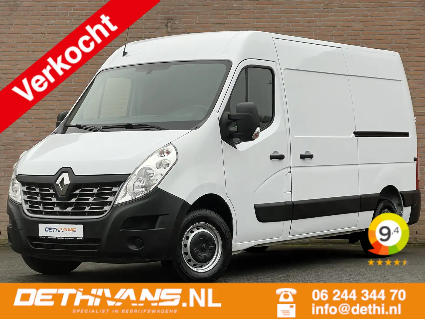 Renault Master 2.3dCi 145PK L2H2 2x Schuifdeur / Trekhaak / Airco Wit - 1