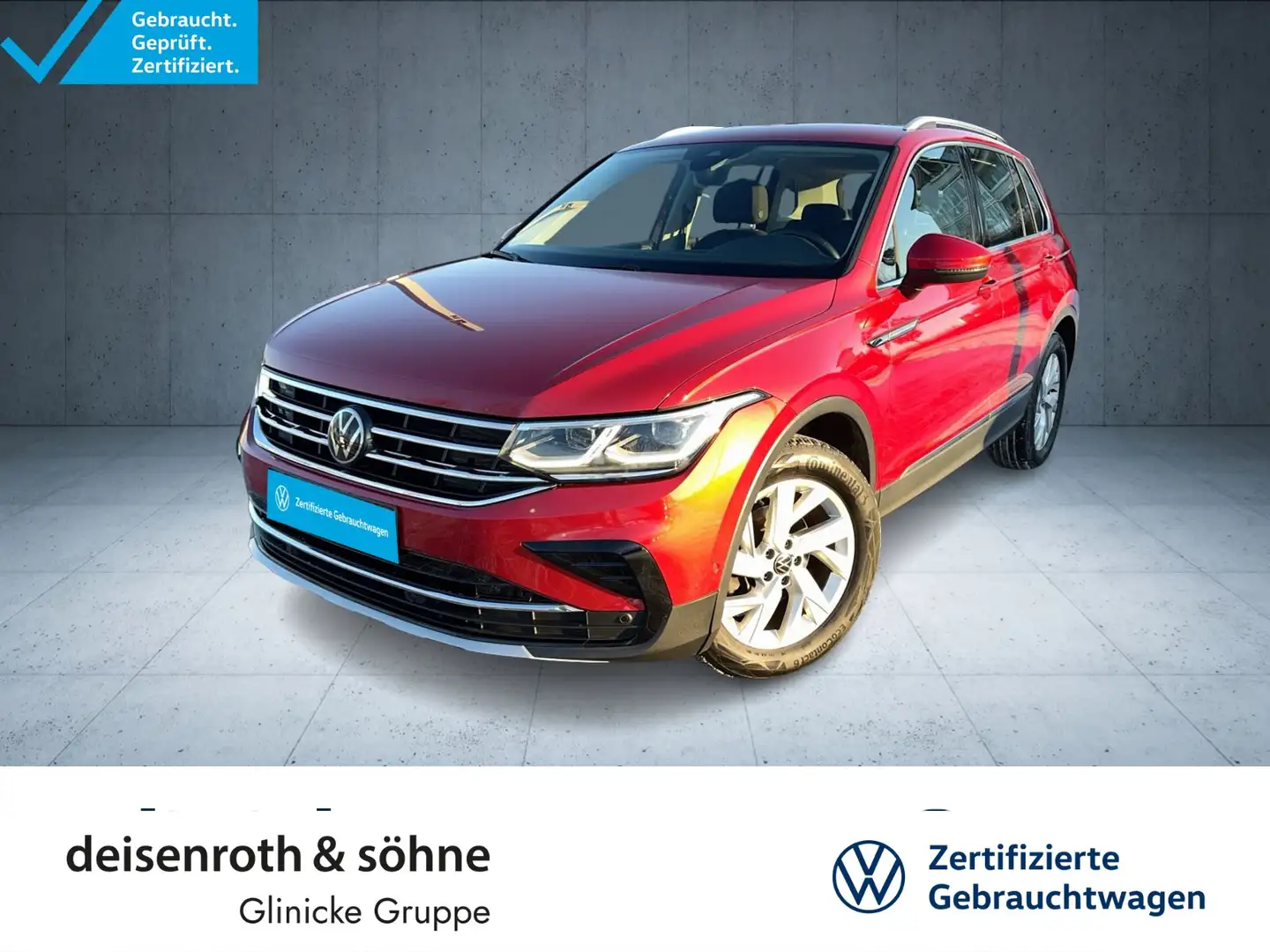Volkswagen Tiguan Elegance 1.5 TSI DSG AHK/Nav/Kam/Massage Rot - 1