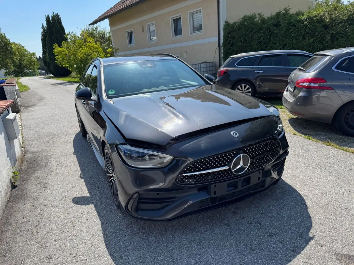 Mercedes-Benz C 220 T d AMG LINE LED*AHK Gris - 2