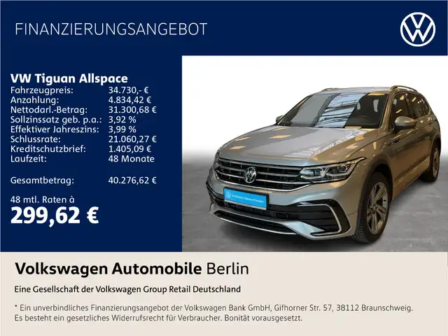 Volkswagen Tiguan Allspace 2.0 TDI DSG R Line 4Motion Navi