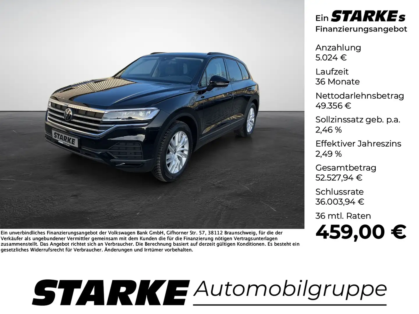 Volkswagen Touareg 3.0 TDI 4M Schwarz - 1