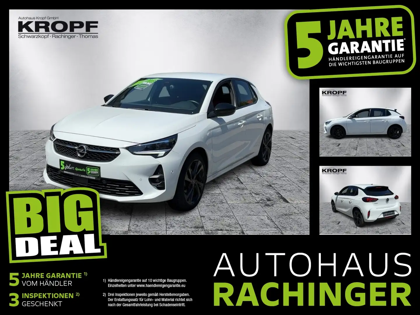 Opel Corsa F 1.2 Turbo GS Line FIN ab2,99%+KAM+PDC Weiß - 1