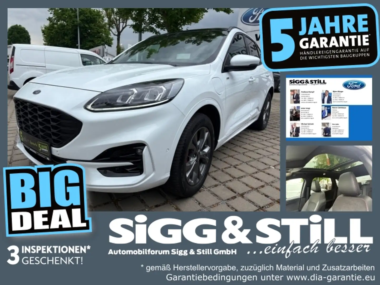Ford Kuga 2.5 PHEV ST-Line X AHK*PANO*LED*B&O*HUD*ACC*CAM Blanc - 1
