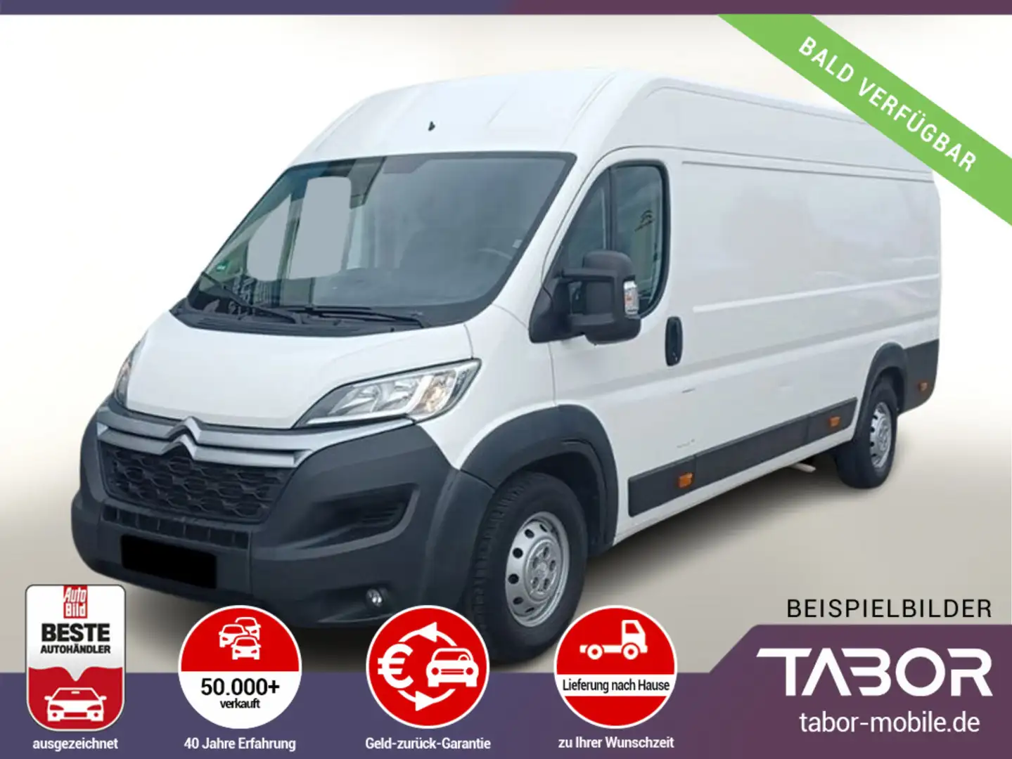 Citroen Jumper 35+ 140 L4H2 270°HFT E-Rad Verst.Federung Weiß - 1