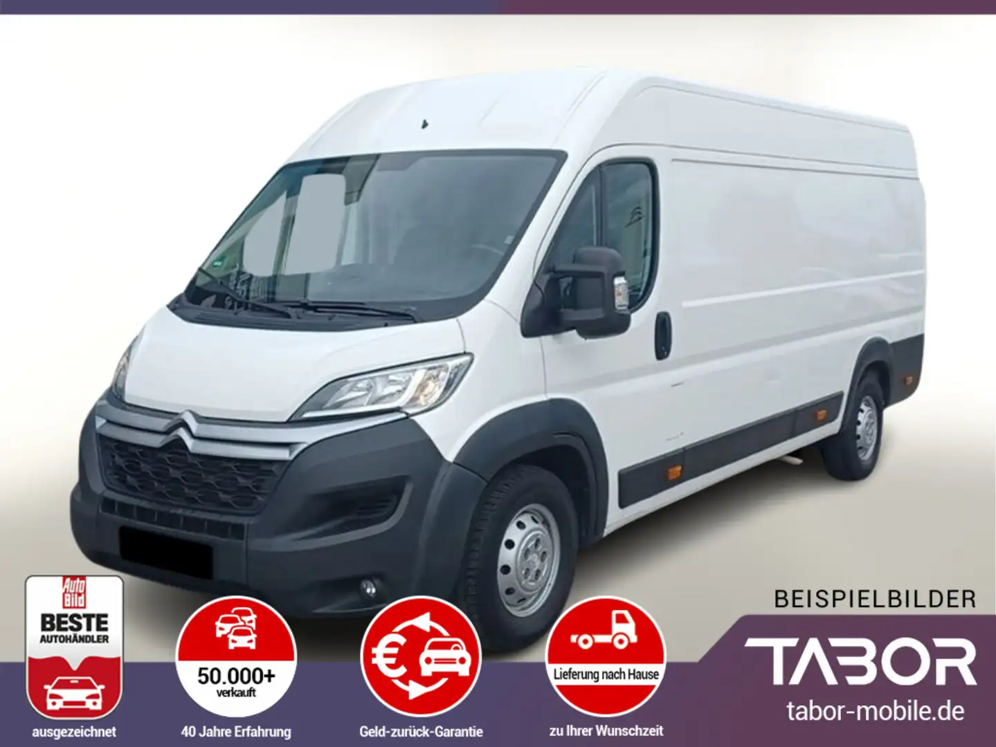 Citroen Jumper 35+ 140 L4H2 270°HFT E-Rad Verst.Federung Weiß - 1