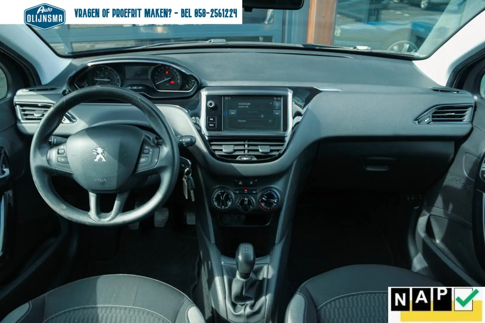 Peugeot 208 1.2 PureTech Active|Airco|Navi|NAP Blauw - 2