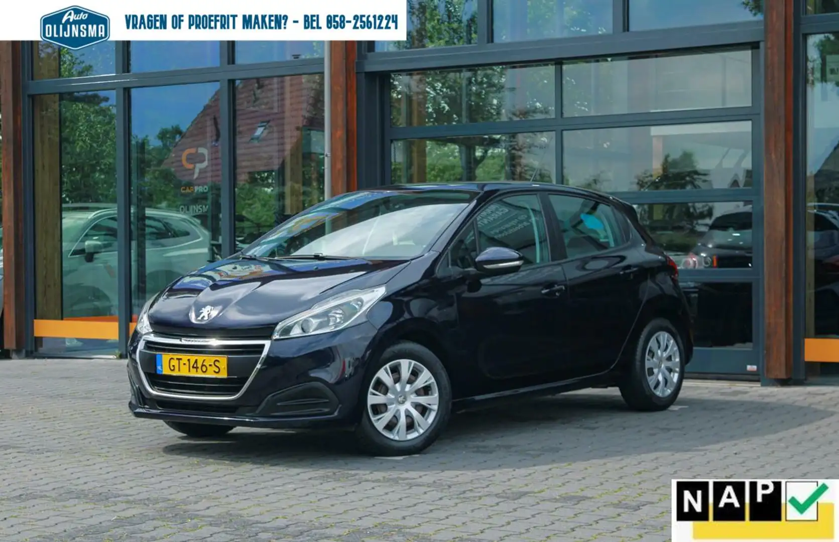 Peugeot 208 1.2 PureTech Active|Airco|Navi|NAP Blauw - 1